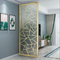Custom Room Partition Divider Interior Decoration Gold Black Color Hollow Background Wall Metal Screen